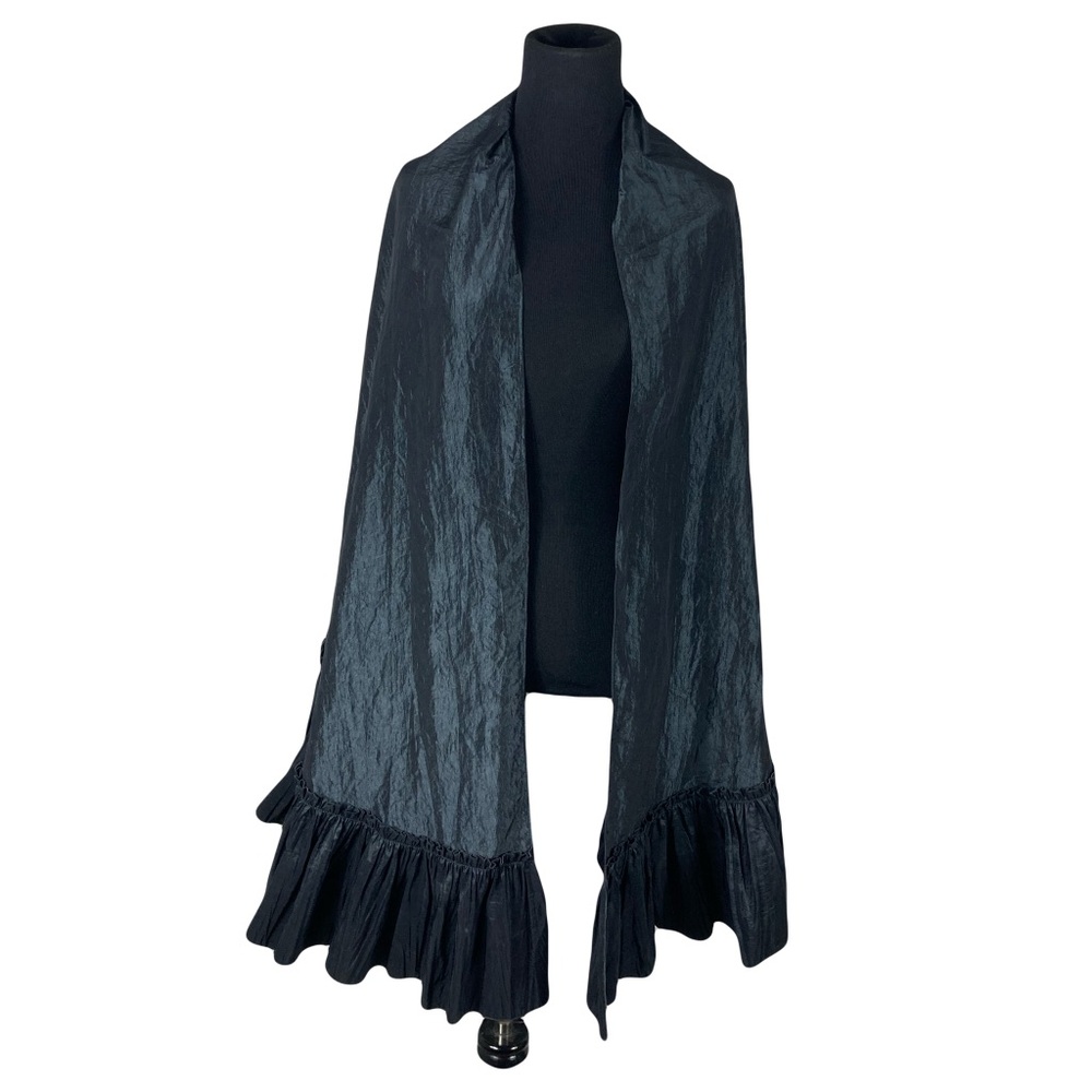 La Perla Midnight Black Ruffled Robe - Picture 3 of 12